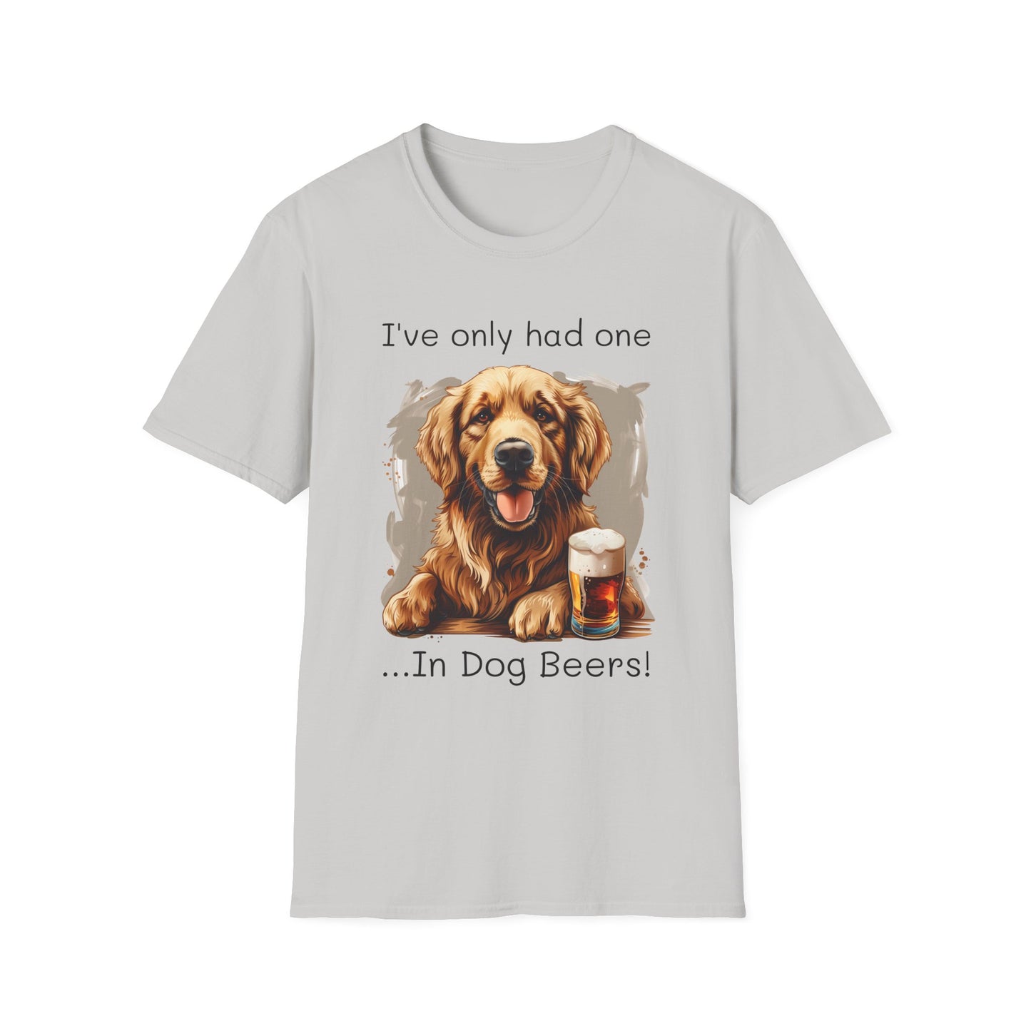 Funny Drinking shirt, Unisex Softstyle Shirt, Golden Retriever, One in Dog Beers