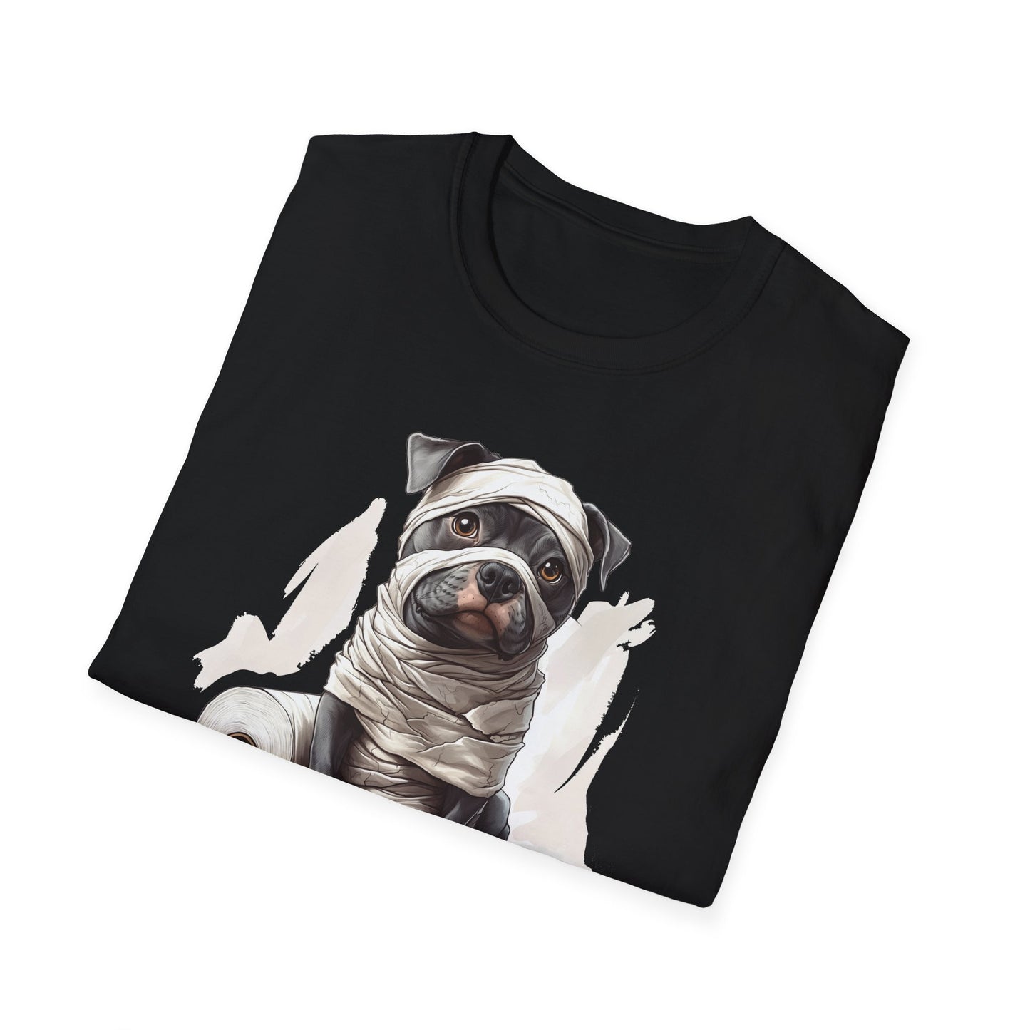 Funny Halloween Shirt, Unisex Softstyle T-Shirt, Pitbull Halloween Tee