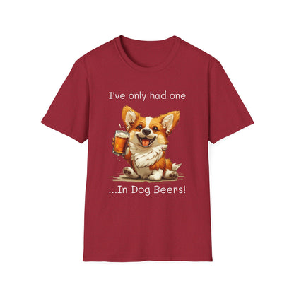 Funny Corgi shirt, Unisex Softstyle T-Shirt, Funny shirt, drinking t-shirt, corgi lovers Tee, corgi dad, corgi mom, in dog beers