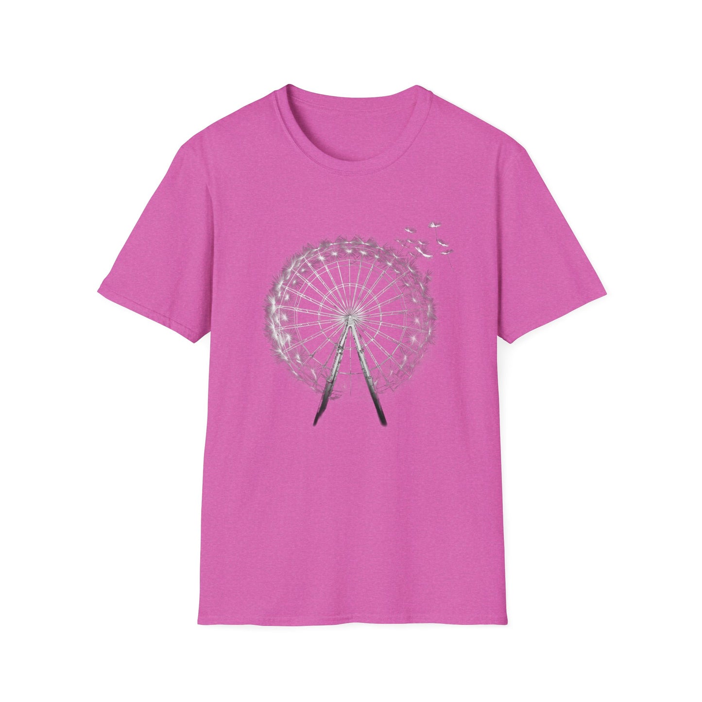 Dandelion Ferris Wheel shirt, Unisex Softstyle T-Shirt, shirt for him or her