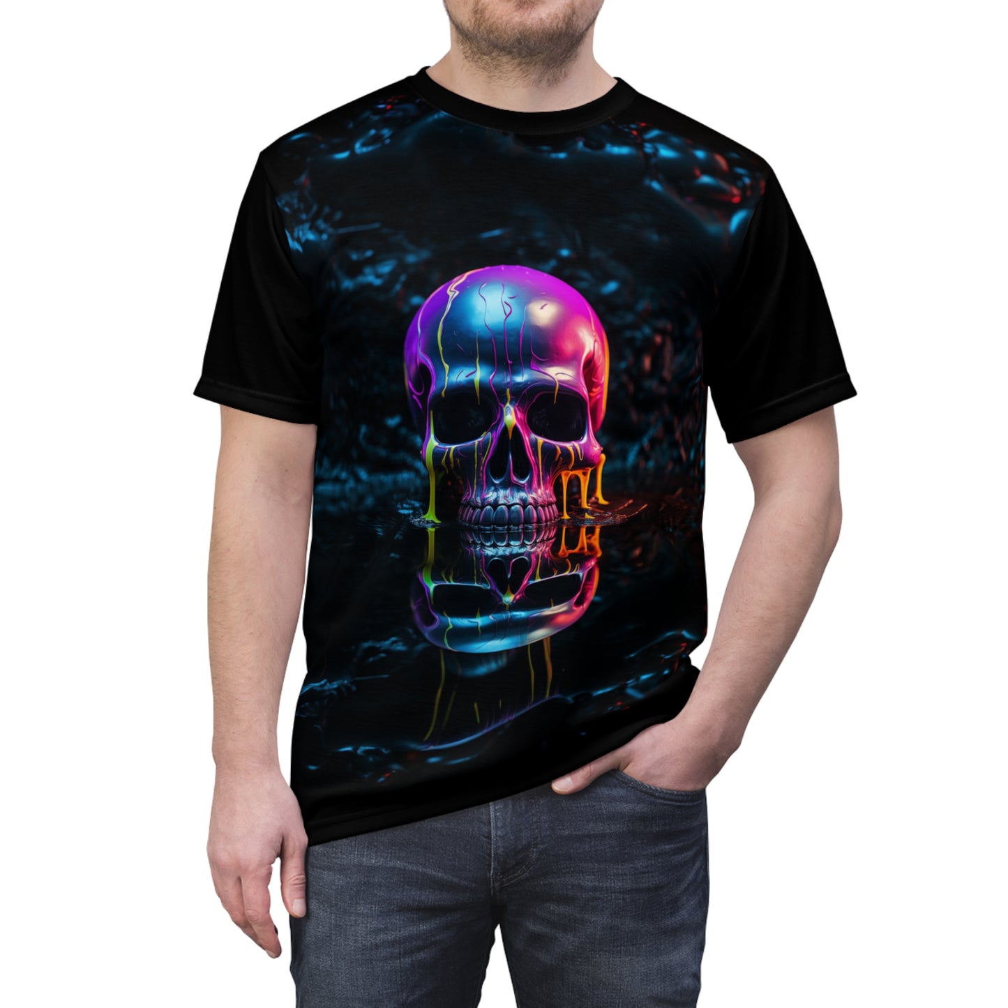 Skull Paint Dripping Tee  - Unisex Ultra Cotton Tee