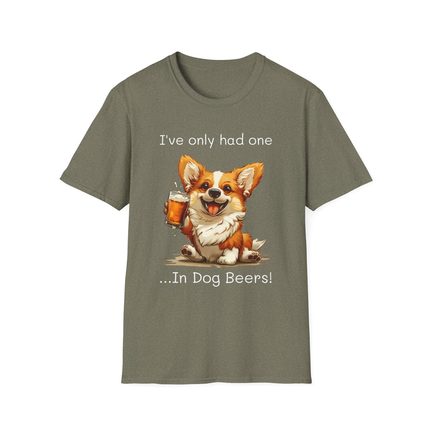 Funny Corgi shirt, Unisex Softstyle T-Shirt, Funny shirt, drinking t-shirt, corgi lovers Tee, corgi dad, corgi mom, in dog beers