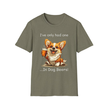 Funny Corgi shirt, Unisex Softstyle T-Shirt, Funny shirt, drinking t-shirt, corgi lovers Tee, corgi dad, corgi mom, in dog beers