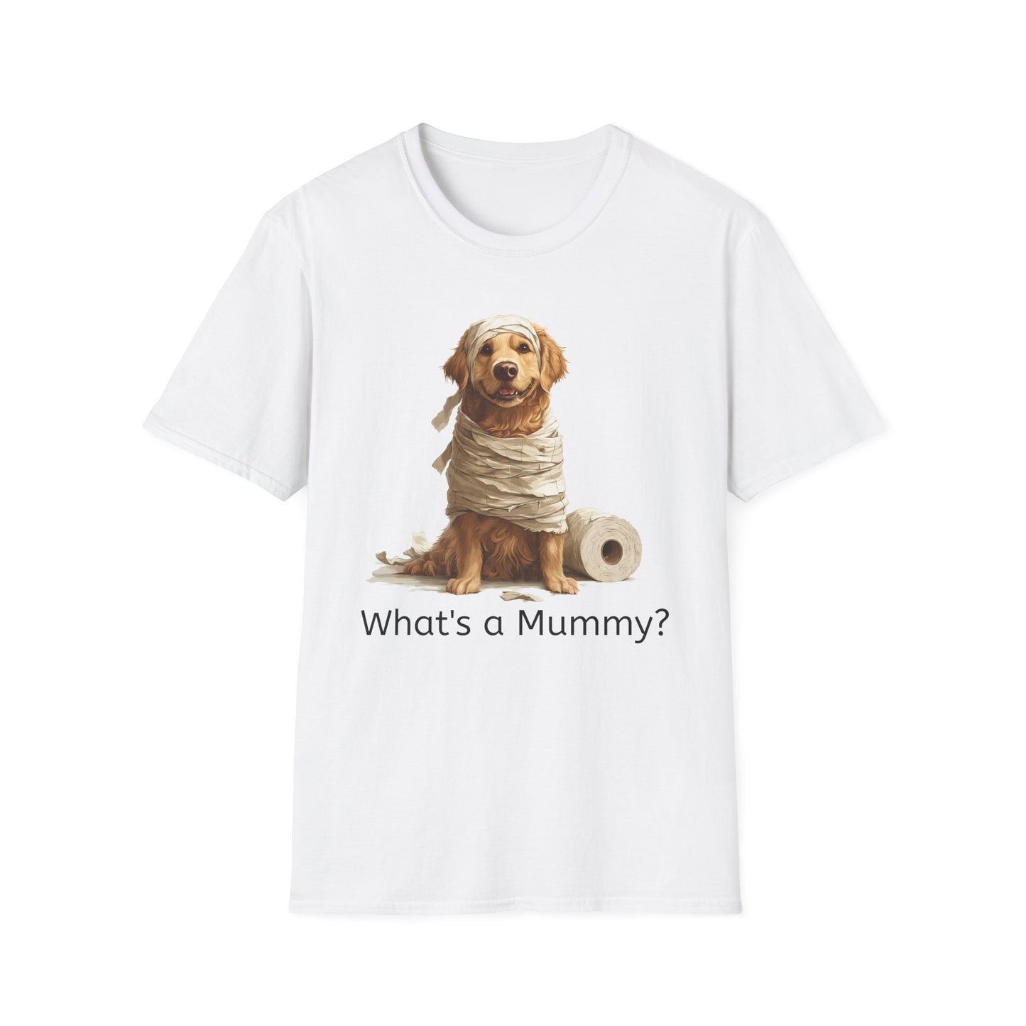 Funny Halloween Shirt, Unisex Softstyle T-Shirt, Golden Retriever Halloween Tee