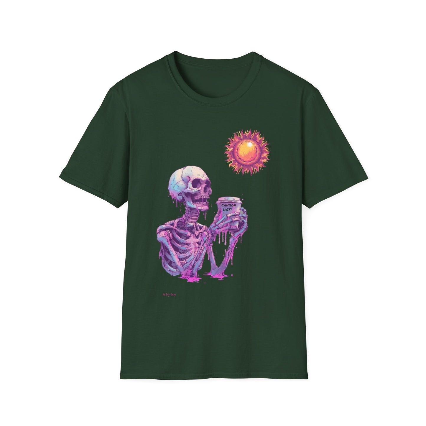 Coffee Skeleton, Unisex Softstyle T-Shirt