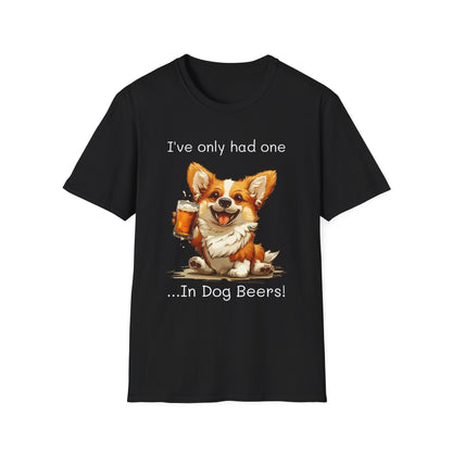 Funny Corgi shirt, Unisex Softstyle T-Shirt, Funny shirt, drinking t-shirt, corgi lovers Tee, corgi dad, corgi mom, in dog beers