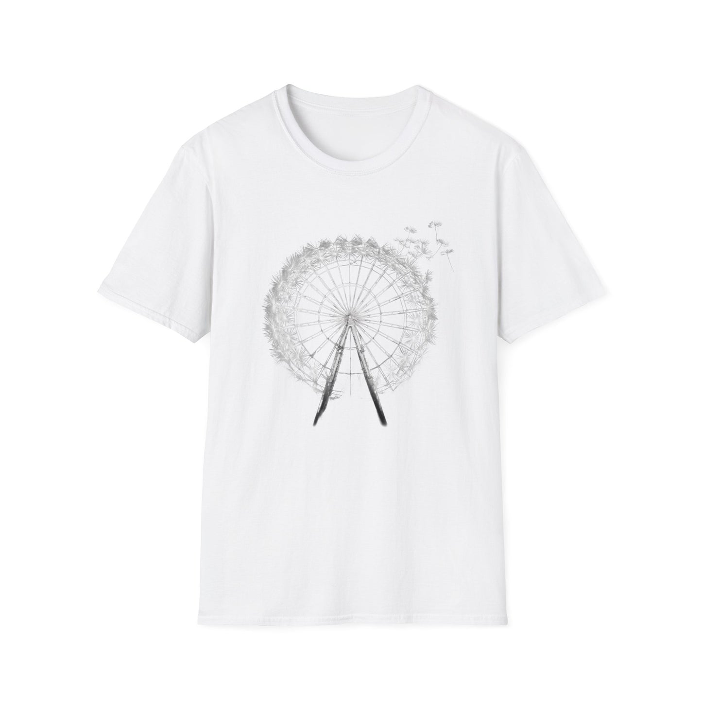 Dandelion Ferris Wheel shirt, Unisex Softstyle T-Shirt, shirt for him or her