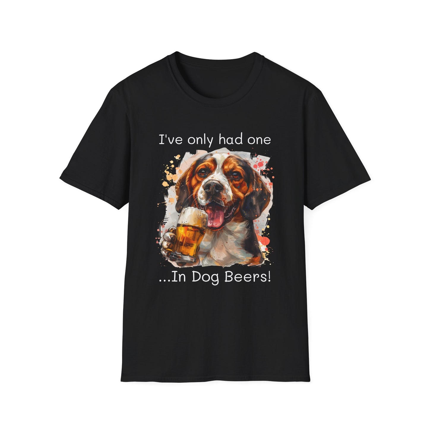 Funny Drinking shirt, Unisex Softstyle Shirt, Beagle, One in Dog Beers