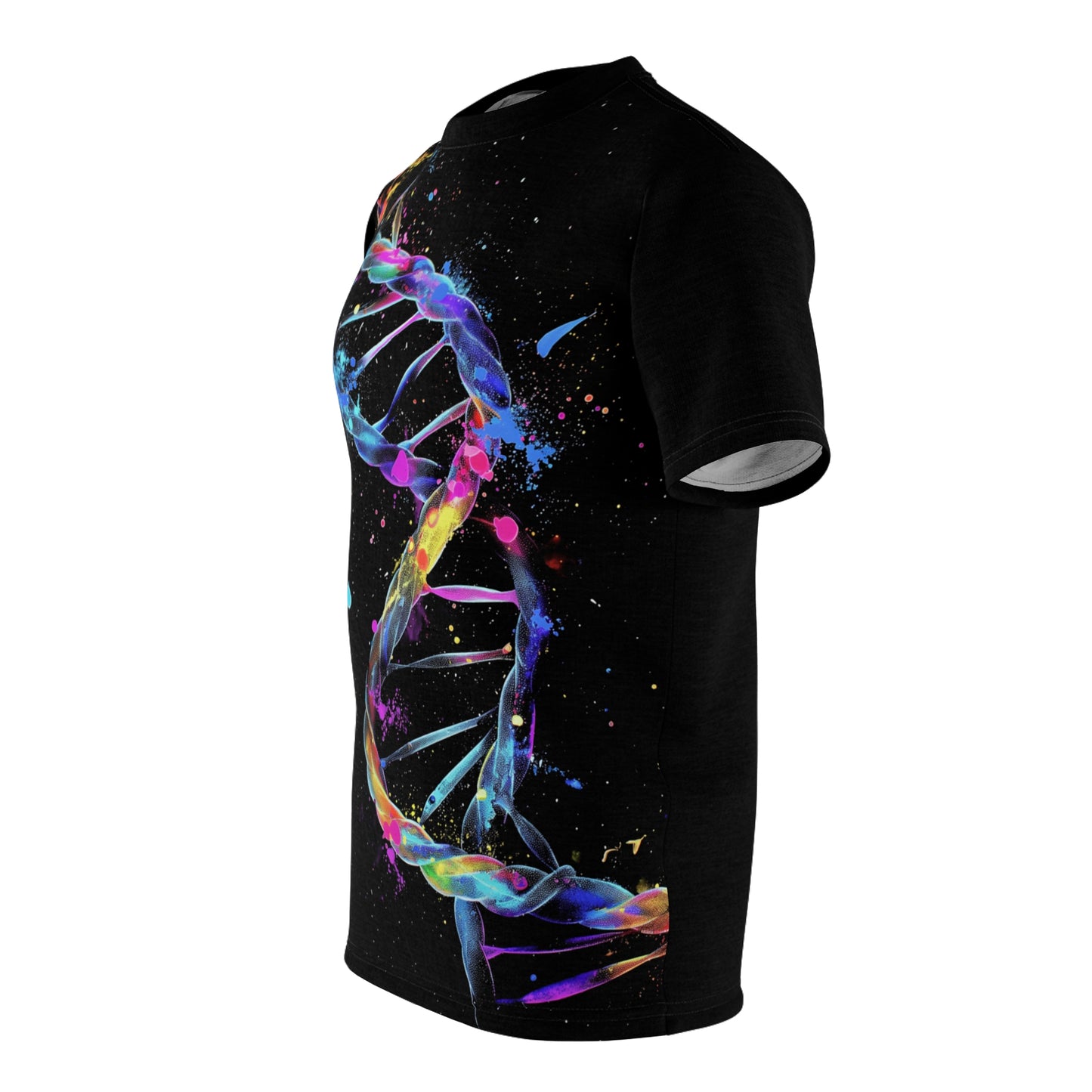 Colorful DNA Tee  - Unisex Ultra Cotton Tee - AI Art Astronaut Design T-shirt, Space Tshirt, Edgy tee, Dark Tshirt, cool