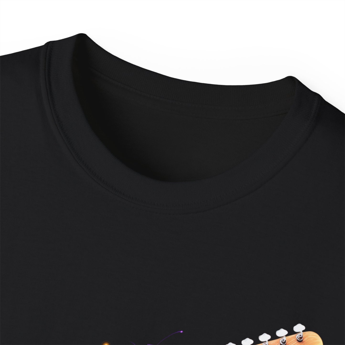 Guitar Exploding Firework of Colors Unisex Ultra Cotton Tee T-shirt Gibson Short Sleeve tshirt Artistic AI Made Cool Design Dark Style Edgy