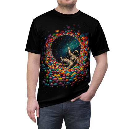 Spaceman Ballpit Tee  - Unisex Ultra Cotton Tee - AI Art Astronaut Design T-shirt, Space Tshirt, Edgy tee, Dark Tshirt, cool