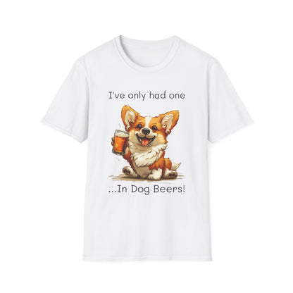 Funny Corgi shirt, Unisex Softstyle T-Shirt, Funny shirt, drinking t-shirt, corgi lovers Tee, corgi dad, corgi mom, in dog beers