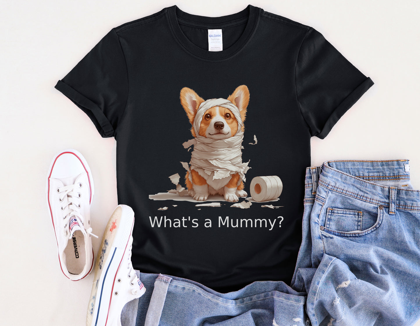 Funny Corgi Shirt, Unisex Softstyle T-Shirt, Corgi Halloween Tee, Corgi Lover, Cute Corgi Tee, Shirt for Corgi Mom, Funny Halloween