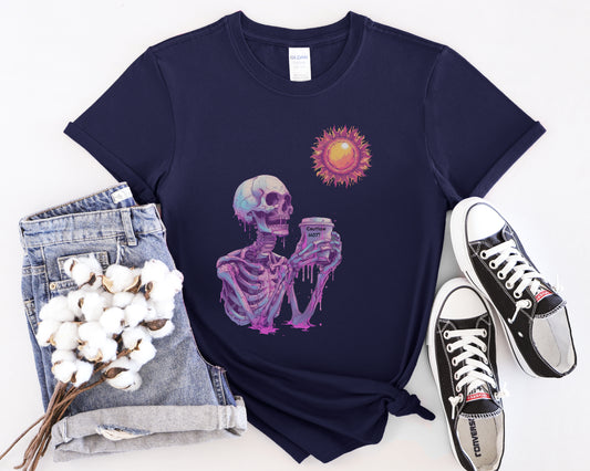 Coffee Skeleton, Unisex Softstyle T-Shirt