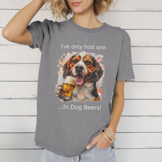 Funny Drinking shirt, Unisex Softstyle Shirt, Beagle, One in Dog Beers