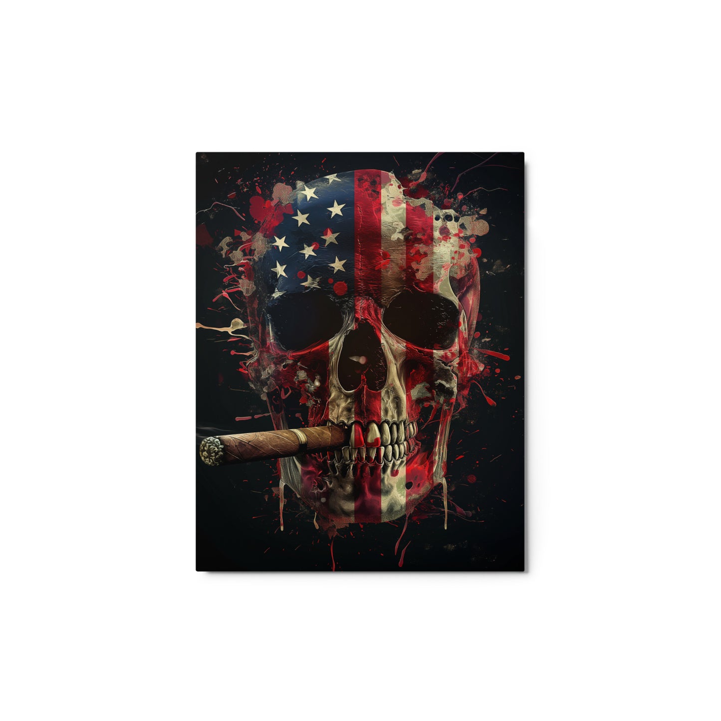 American Skull Metal print