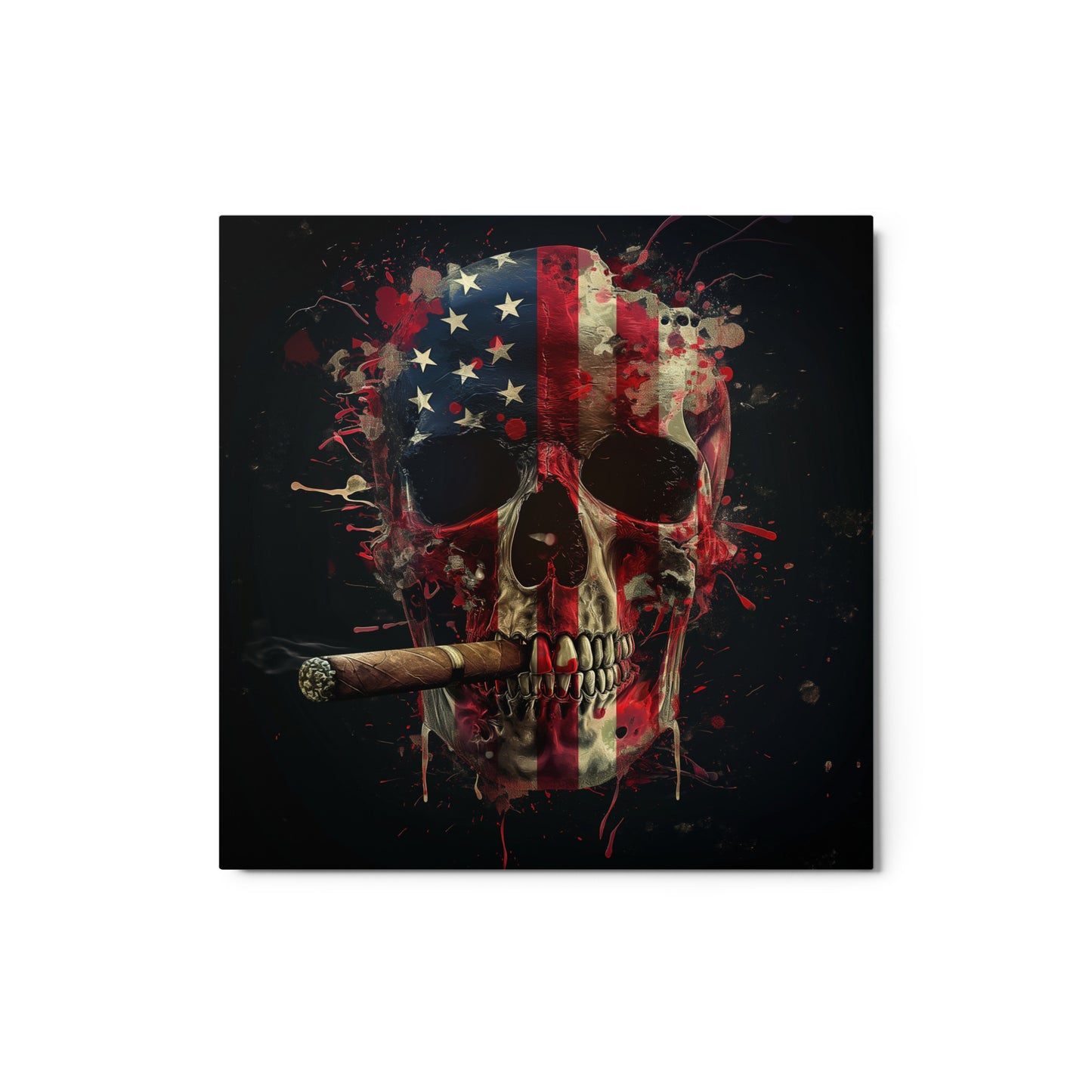 American Skull Metal print