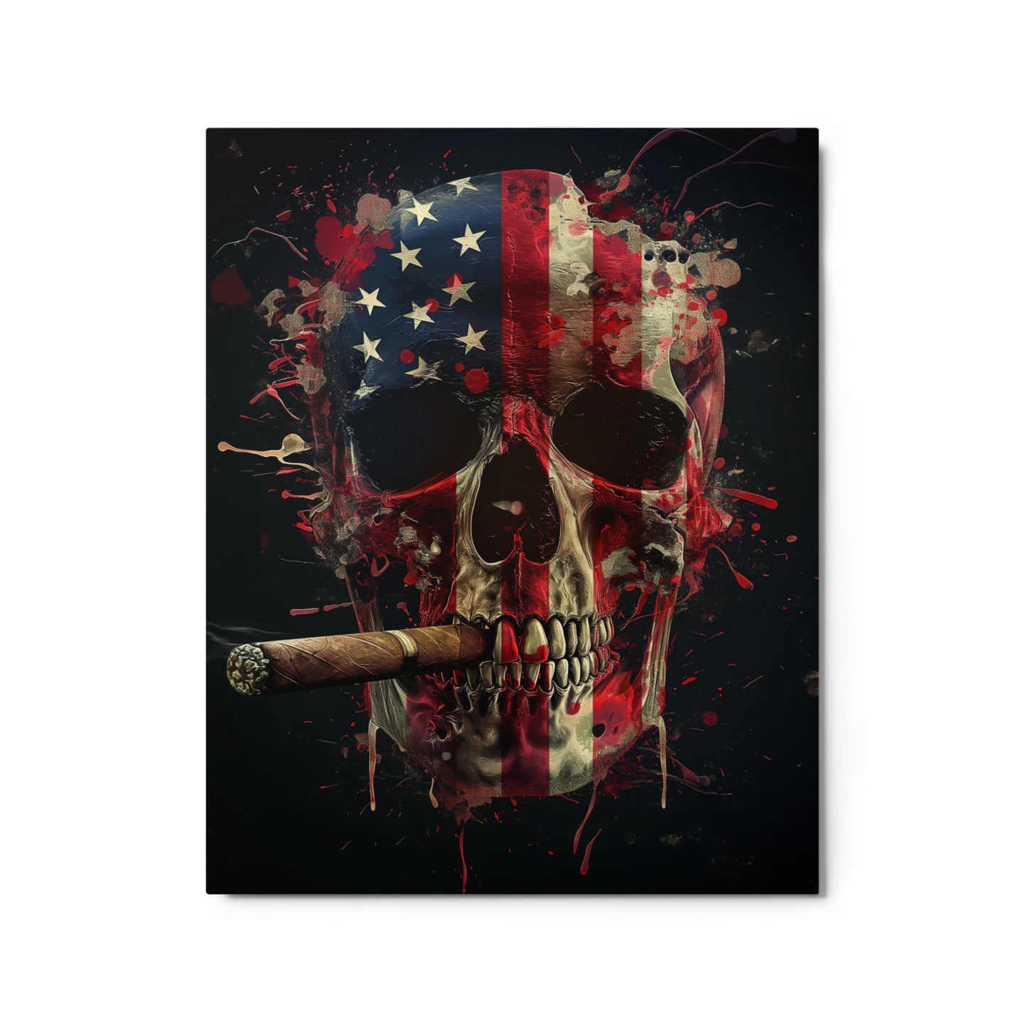 American Skull Metal print