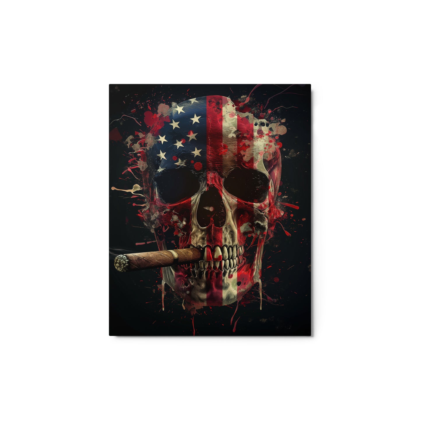 American Skull Metal print